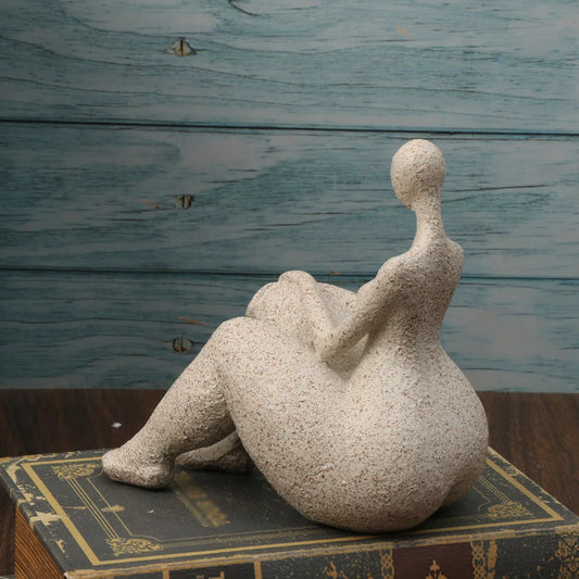 Lumié CurvyHarmony™ — Handcrafted Sandstone Abstract Woman Statue