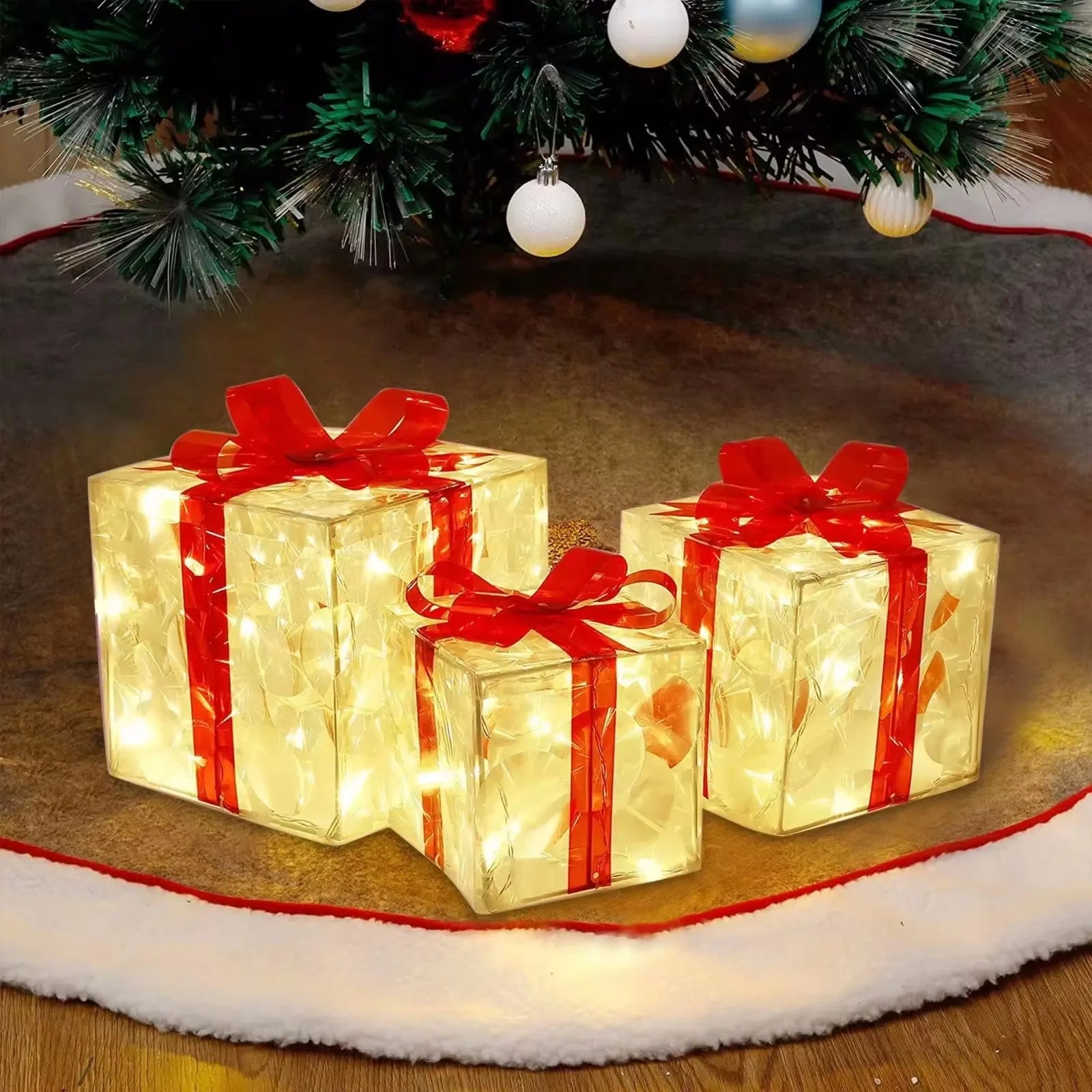 Lumié GlowGiftBox™ – Christmas LED Light-Up Present Decorations