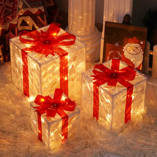 Lumié GlowGiftBox™ – Christmas LED Light-Up Present Decorations